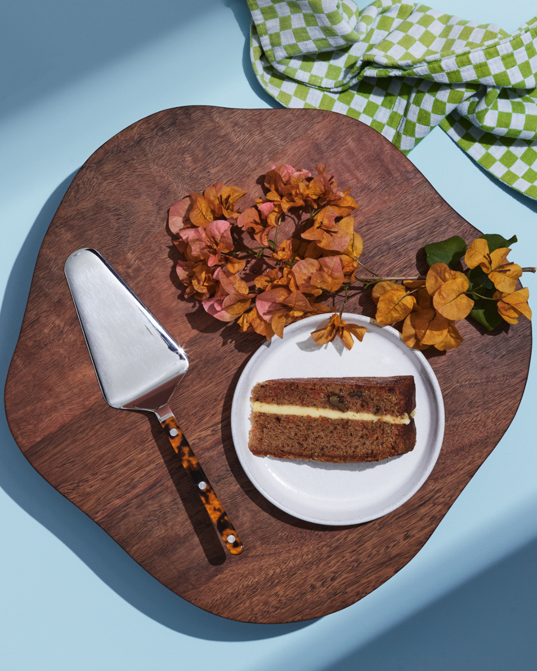 Abstract Pedestal Serving Board — Queensland Spotted Gum