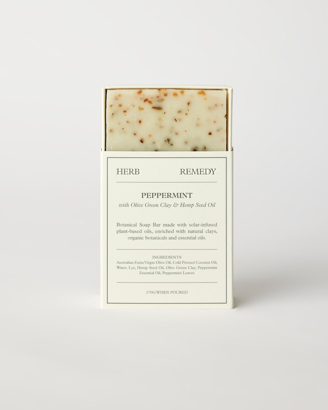 Peppermint with Olive Green Clay & Hemp Seed Oil Soap