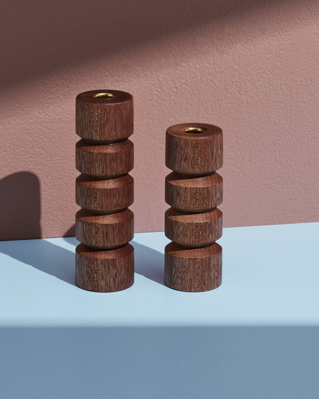 Pillar Candle Holders — Set of Two