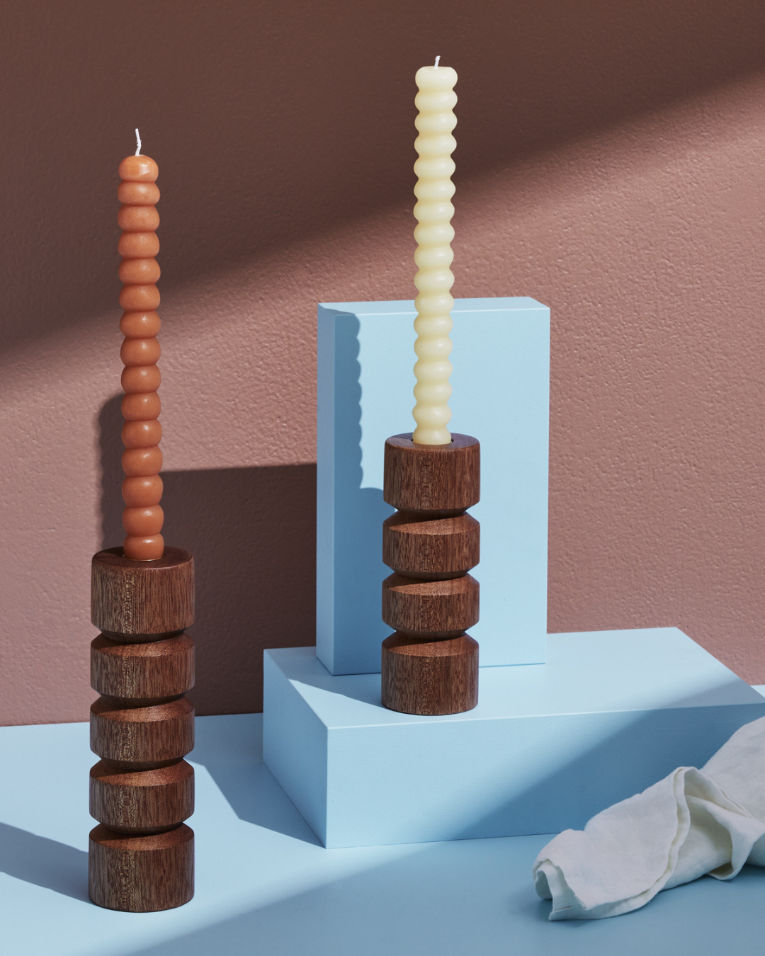 Pillar Candle Holders — Set of Two