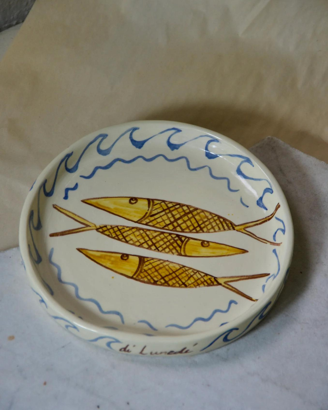 Hand-built Sardine Plate - Grande