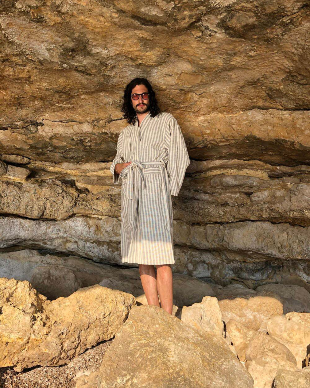 Striped Grey Robe