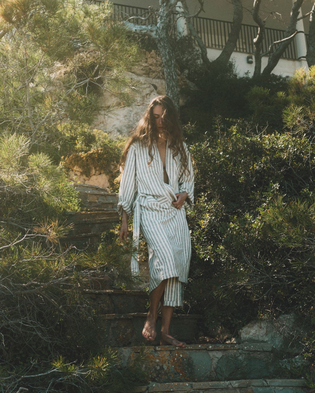 Striped Grey Robe
