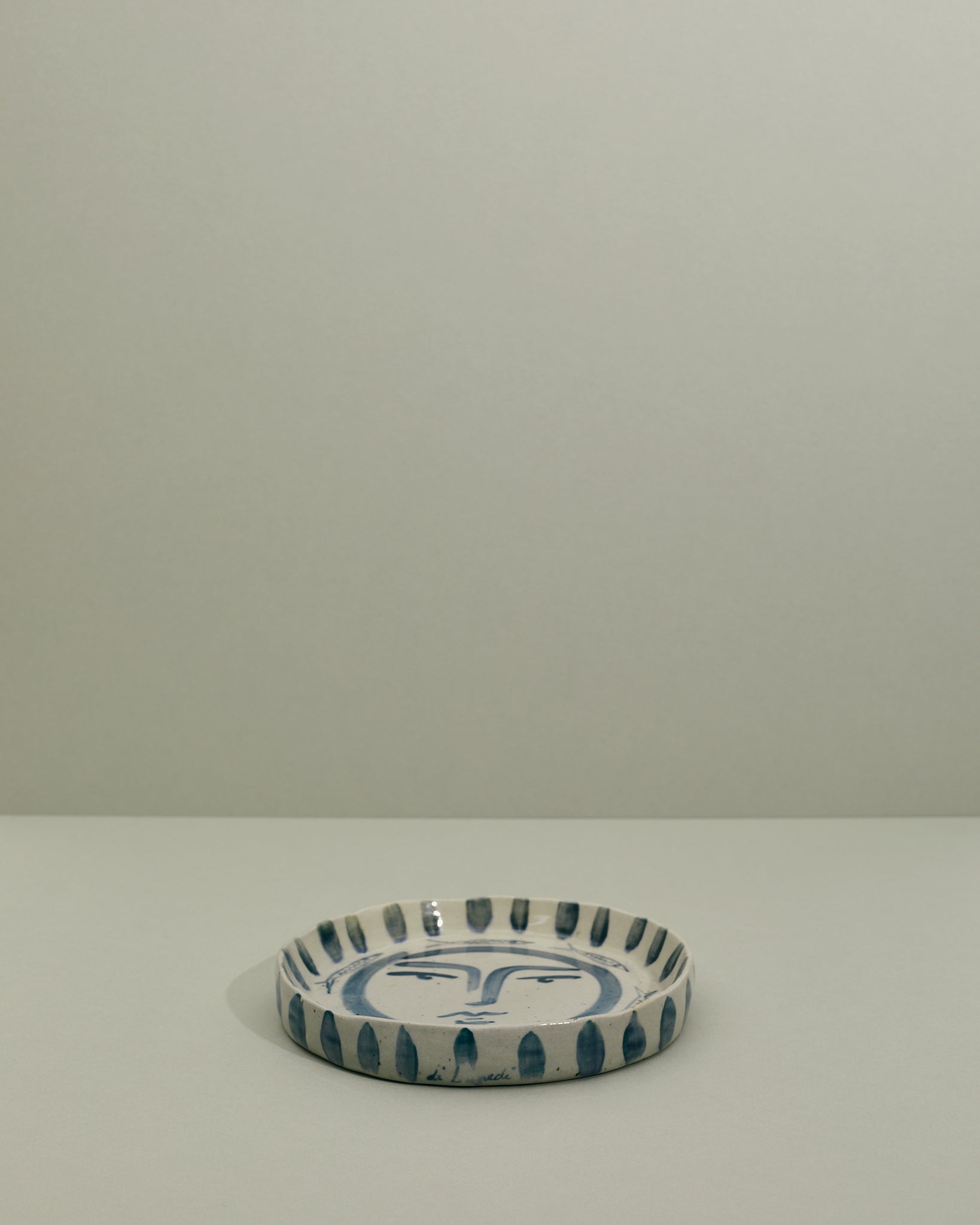 Hand-built Sardine Plate - Cobalt Blue